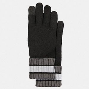 🆕 Coach Varsity Stripe Knit Tech Gloves